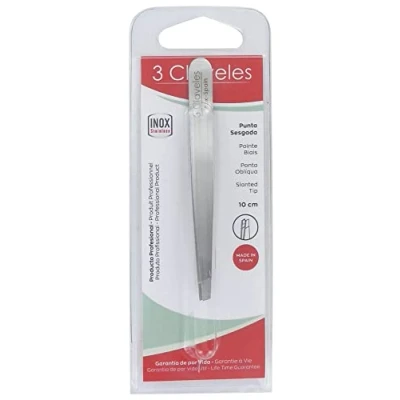 Imagen de 3 Claveles Pinza de depilar (punta biés, 10 cm)