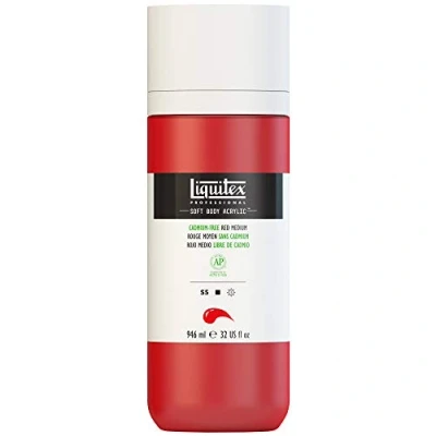 Imagen de Liquitex 1946894 Soft Body Pintura acrílica sin cadmio (946 ml), color rojo