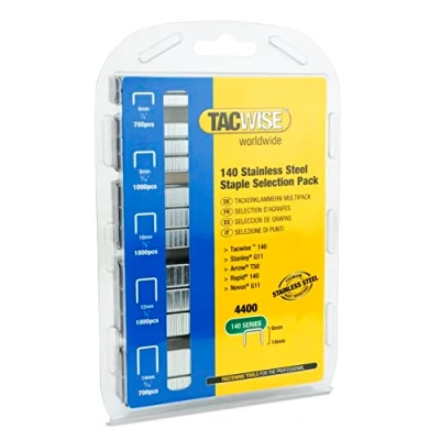 Imagen de Tacwise 1341 Selección de Grapas Acero Inoxidable Tipo 140 6 mm a 14mm, 4400