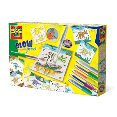 Imagen de SES Creative Blow Airbrush pens Dinosaurios mágicos Que cambian de Color (14286)