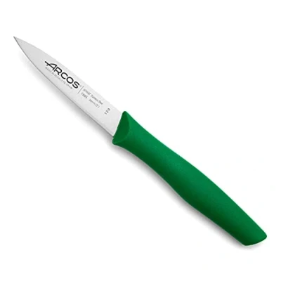 Imagen de Arcos Serie Nova Cuchillo Mondador Hoja de Acero Inoxidable 85 mm Mango Polipropileno Color verde