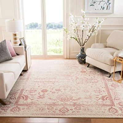 Imagen de Safavieh Adirondack Collection ADR109V Alfombra (variación de la Familia: 26 P), Polipropileno, Ivory and Rose, 5&#039;1&quot; x 7&#039;6&quot;
