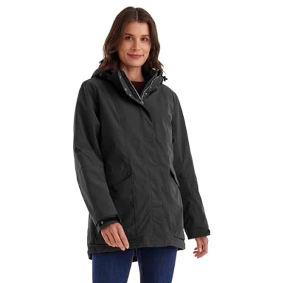 Imagen de killtec Mujer Chaqueta funcional/outdoor impermeable con capucha cremallera Damen Jacke, schwarz, 42, 43285 000