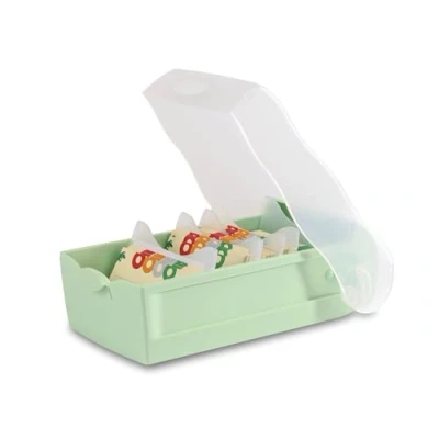 Imagen de HAN Croco 997 805 caja para tarjetas de aprendizaje (5 compartimentos, DIN A7, 900 tarjetas, incluye 5 placas apoyo + 100 aprendizaje, 805), color verde