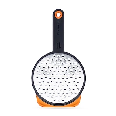 Imagen de Dreamfarm Ograte rallador de Alimentos Grueso 6 mm con Cuchillas 2 vías para rallar eficientemente Herramienta limón Pie Antideslizante un Mayor Control Naranja