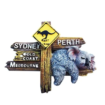 Imagen de Imán 3D para nevera, diseño de letrero calle Australia, regalo recuerdo viaje, decoración del hogar, cocina, calcomanía magnética, colección manualidades