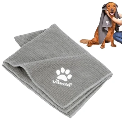 Imagen de Toalla Microfibras Pet Pro XL I Estructura de gofre Súper limpio y suave Tacto Absorbe seca rápidamente Limpia el pelo perro gato.