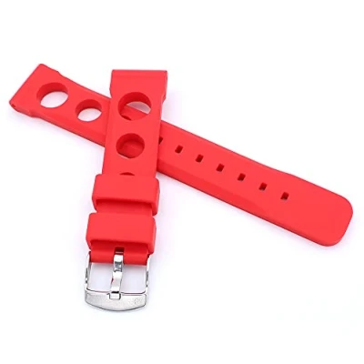 Imagen de Sulla Correa de reloj silicona estilo rally para deporte y ocio, rojo, 20mm, Clásico