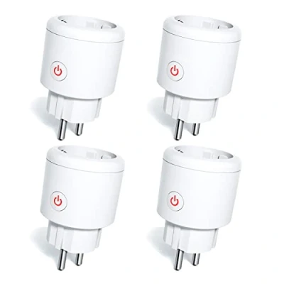 Imagen de Enchufe Inteligente ZigBee, 16A Alexa con monitor de consumo energía, App control remoto Smart Plug temporizador, por voz compatible Alexa/Google Home, Hub Requerido 4PCS