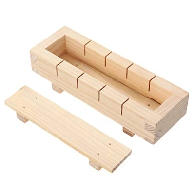 Imagen de Angoily Sushi Making Kit Wooden Rectangular Press Mold Maker Máquina de Arroz Molde Oshizushi Box Kitchen Tool