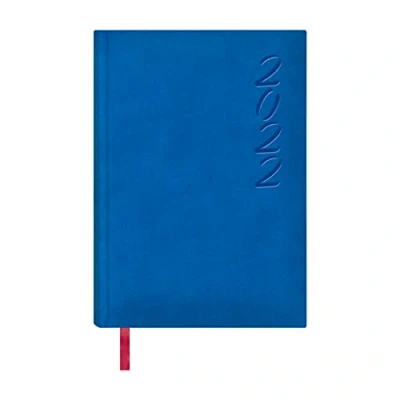 Imagen de Agenda Anual 2022 en Catalán Organizador Semanal Cada Día Una Página Tamaño 15 x 21 cm Modelo Brasilia Color Azul Océano Hojas Ahuesado Planificador Mensual Portable Dohe