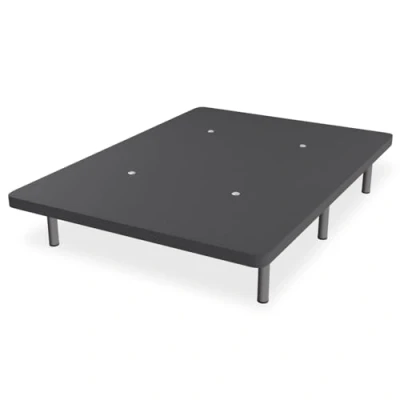 Imagen de Somnia Descanso Base Tapizada 3D Extra Resistente con Gran Estabilidad y 5 Barras Transversales + 6 Patas metálicas roscadas de 25cm, 105 x 200, Gris Oscuro