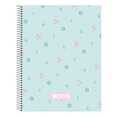 Imagen de Moos M064 Cuaderno 120 Hojas, Tapas Duras, Ideal para Niños de Diferentes Edades, Cómodo y Versátil, Calidad Resistencia, 21.5x31, Color Azul Turquesa, Estándar (SAFTA M064)
