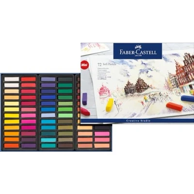 Imagen de Faber Castell 128272 Estuche de cartón con 72 tizas pastel, mini, multicolor