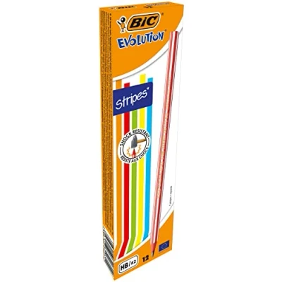 Imagen de Bic LAPICES DE GRAFITO EVOLUTION STRIPES UNIDAD (12 unid.)