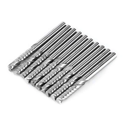 Imagen de Fresa Herramientas de corte, Akozon Cortador Fresado Perforación 10pcs Carburo Tungsteno Espiral Molinos Extremo Fresas CNC Router Bits 4mm