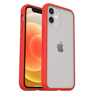 Imagen de Funda Otterbox React Transparente Marco Rojo Para Iphone 12 Mini