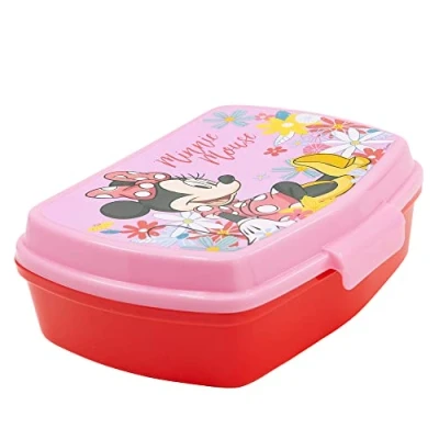 Imagen de Fiambrera rectangular para el almuerzo infantil de Minnie Mouse