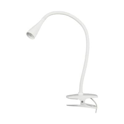 Imagen de LED lámpara de pinza &#039;Baris&#039; (Moderno) en Blanco hecho Metal (1 llama,) Lindby mesa, lectura