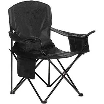 Imagen de Amazon Basics Silla de camping con enfriador, Acolchada, X Large, Negro