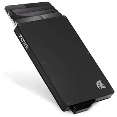 Imagen de POWR Porta Tarjetas de Metal Tarjetero Metalico RFID Credito Cartera Aluminio Regalos Originales para Hombre