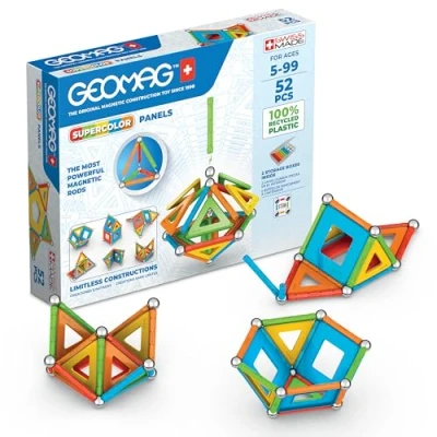 Imagen de Geomag, Supercolor Recycled, Construcciones Magnéticas, Barras y Paneles de Colores, Paquete 42 Piezas, Plástico 100% Reciclado