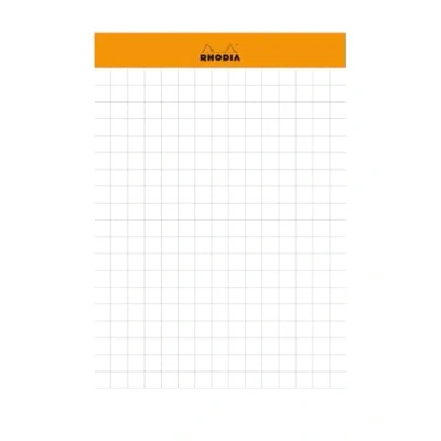 Imagen de Clairefontaine ES RHODIA 194043C Bloc de notas N11 Naranja A7 8,5x11,5 cm 5/5 (Cuadrados pequeños) 240 Hojas 80g/m Práctico y Compacto Colección Rhodiatime