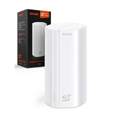 Imagen de Tenda 5G01 Router 5G SIM WiFi 6 1500Mbps, Módem 5G/4G LTE con Doble Banda, Ranura Tarjeta Nano SIM, Plug &amp; Play, Puerto Gigabit WAN/LAN, Antenas Internas, Mesh Wi Fi+, NR Nivel Básico