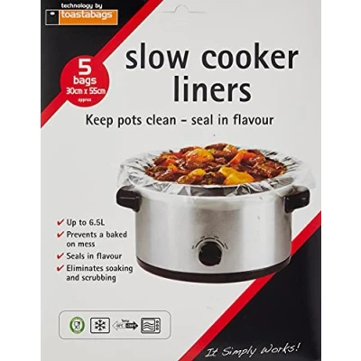 Imagen de Toastabags Bolsas de Aluminio para cocinar Slow Cooker Liner, Transparente, Paquete 5 Unidades, plástico, Pack