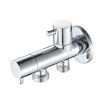 Imagen de GRIFEMA Válvula escuadra para bidé WC, Latón, Metal, 3/8&quot; 1/2&quot;, Plata