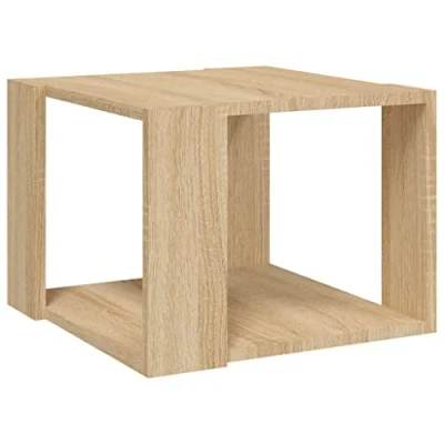 Imagen de vidaXL Mesa de Centro Auxiliar Consola Mesita Salón Lateral Té Café Sofá Sala Estar Muebles Mobiliario Madera Contrachapada Color Roble Sonoma