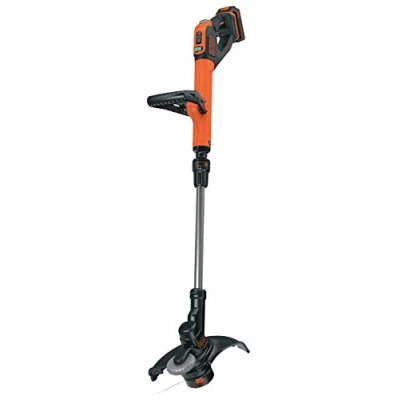Imagen de BLACK+DECKER Cortabordes PowerComm 18V, Ancho de Corte 28cm, Batería 2.0Ah, 2 Velocidades, Cabezal Giratorio 180, Tubo Telescópico, 40min Autonomía, STC1820EPC QW