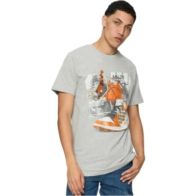 Imagen de Mister TEE Vintage Ballin Camiseta estampada, Hombre, Talla: Large, Heather grey