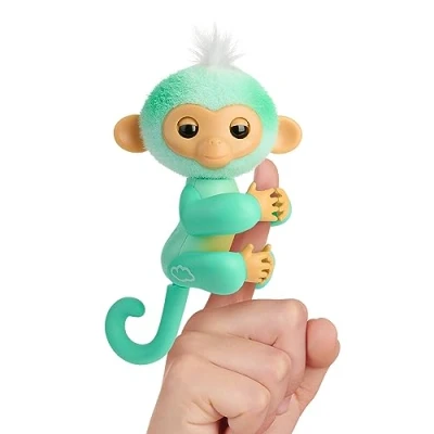 Imagen de Fingerlings Nuevo Mono bebé Interactivo 2023 reacciona al Tacto Más de 70 Sonidos y reacciones AVA (Verde Azulado)