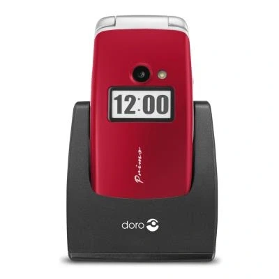 Imagen de Doro360014,Teléfono Móvil con SIM, GSM, MicroSD, 320 x 240 Pixeles, Rojo
