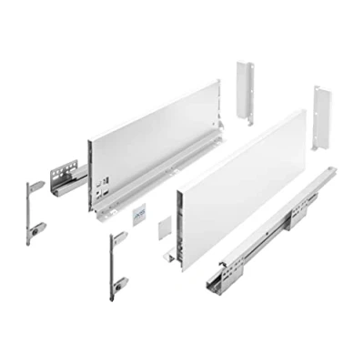 Imagen de GTV Cajón AXISPRO para abrir 400 mm blanco Sistema de cajones Fácil montaje Empuje a Acceso libre Carga hasta 40 kg Altura: 168