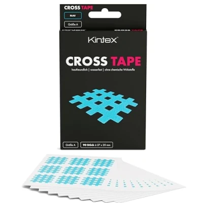 Imagen de Kintex Cross Tape, 3 colores, tamaños, o mixto, acupuntura, gatillo, punto de dolor, parche cuadriculado