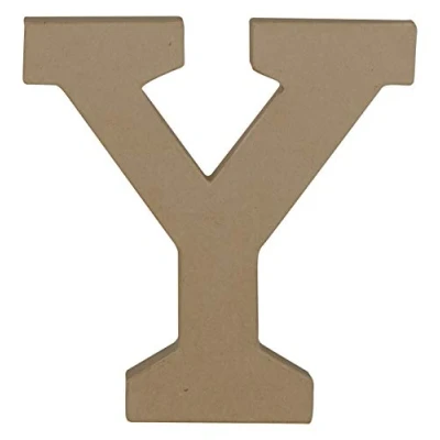 Imagen de Clairefontaine ES Décopatch AC876C Un soporte de papel marrón maché 19,5 x 2,5 20 cm, Letra maúscula Y