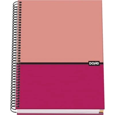 Imagen de Dohe Cuaderno A5 Cuadriculado Encuadernación Espiral, 100 Hojas de 90 g/m², Cuadrícula 5 mm, Tapa Dura, Material Escolar DUO Rosa