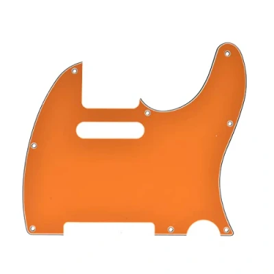 Imagen de Dopro 8 agujeros Tele Guitarras Golpeador Scratch Plate se adapta a USA/Mexican Fender Telecaster Naranja 3 capas
