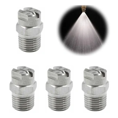 Imagen de Boquillas Pulverizadoras, 4pcs Boquilla de Agua Alta Presion Sustitución, Limpiadora Superficies Accesorio para Limpieza Automóviles Jardines, 65 grados, Abertura 1.3mm, Conexión Rosca 1/4