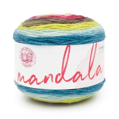 Imagen de Lion Brand Yarn Mandala, hilo multicolor para tejer, ganchillo y manualidades, kappa, 1 paquete
