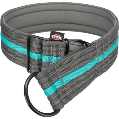 Imagen de TRIXIE Fusion Collar de Educación, Extra Ancho, ML, 3848 cm/45 mm, Grafito/Azul océano