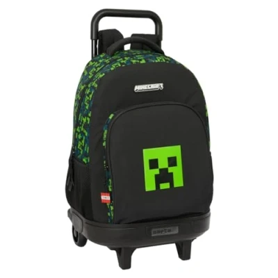 Imagen de Safta Minecraft TNT Mochila Grande con Ruedas, Compacta, Extraíble, Ideal para Niños de Diferentes Edades, Cómoda y Versátil, Calidad Resistencia, 33x22x45 cm