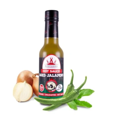 Imagen de Poppamies Salsa de Chile Caliente Jalapeño Envejecido Sin Gluten Lactosa Vegana Picante: 3/10 150ml