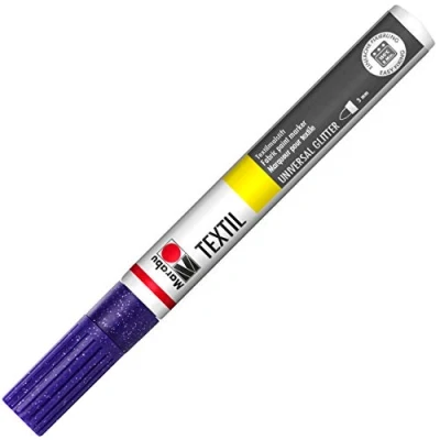 Imagen de Marabu Textil Painter Punta con Purpurina, Pintura, Brillantina Violeta, 1 Count (Pack of 1)
