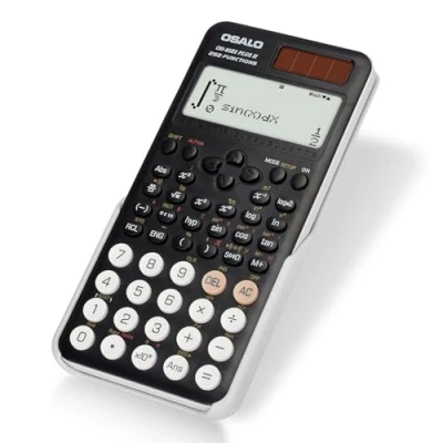 Imagen de OSALO Calculadora científica de 252 Funciones, Pantalla escrita 2 líneas con Cubierta Deslizante para Estudiantes Secundaria (OS 82ES 2ª edición)