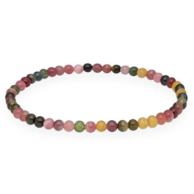 Imagen de Lebensquelle Plus Mini pulsera de bolas 4 5 mm piedras preciosas (Turmalina, coloreada)
