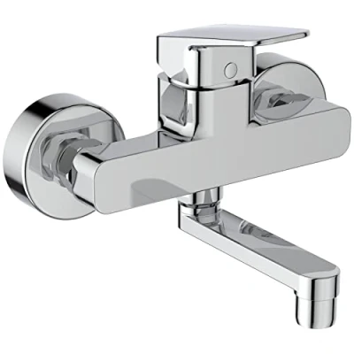 Imagen de Ideal Standard BD241AA Grifo para Lavabo de Pared, Cromado