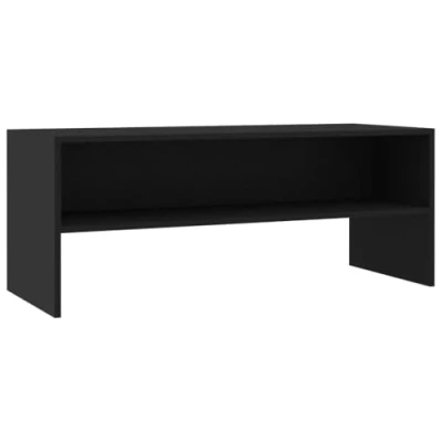 Imagen de vidaXL Mueble TV Estante Mesa Baja Televisión Aparador Televisor Módulo Diseño Simple Compartimento Salón Comedor Sala Habitación Contrachapada Negro